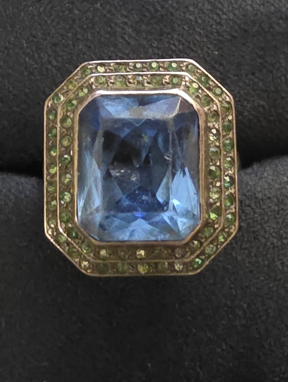 Sterling Silver Glass Ring (Vintage)